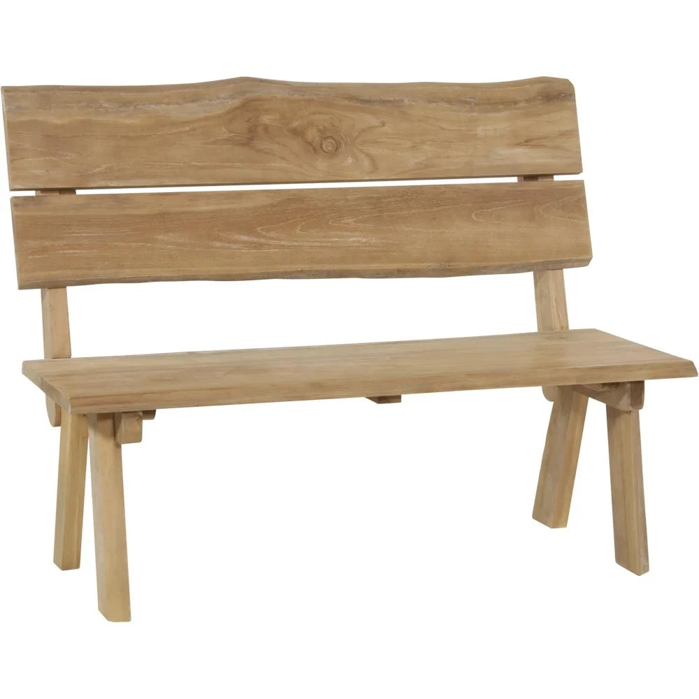 Lesli Living Gartenbank Baumstamm 130cm Teak