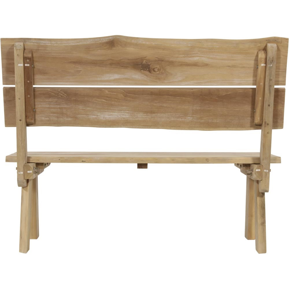Lesli Living Gartenbank Baumstamm 130cm Teak
