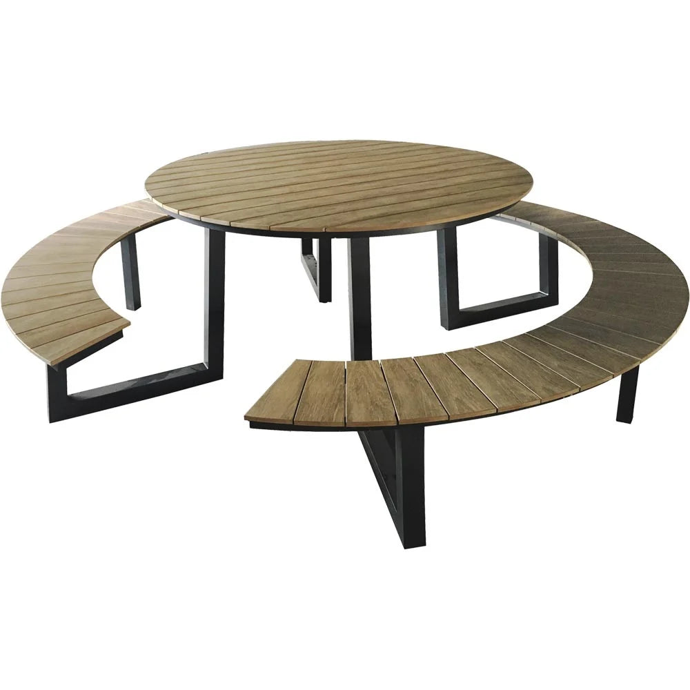 Lesli Living Picknick-Set Sitzgarnitur AREZZO rund