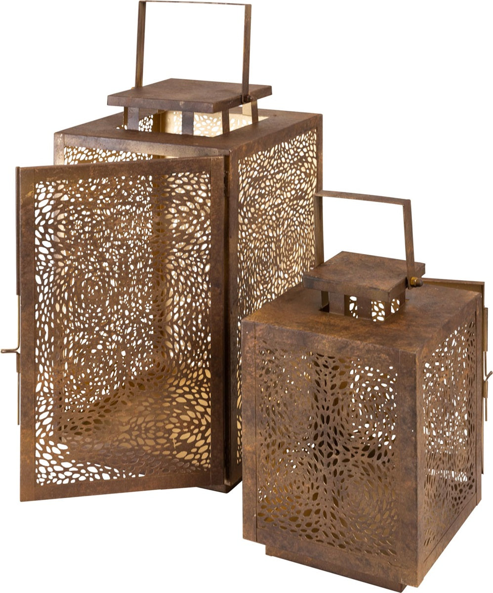 Laterne Windlicht SPOT 2er Set Antik-Stil
