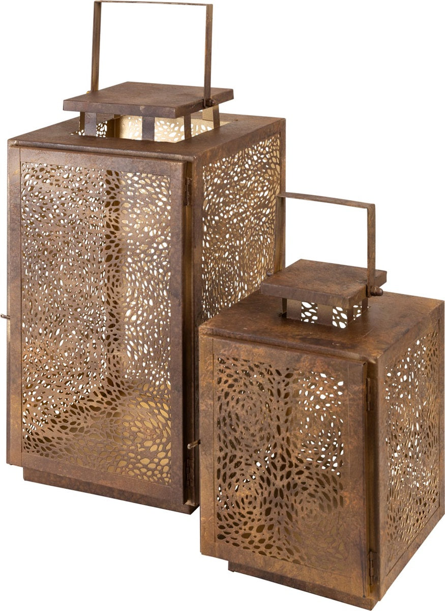 Laterne Windlicht SPOT 2er Set Antik-Stil