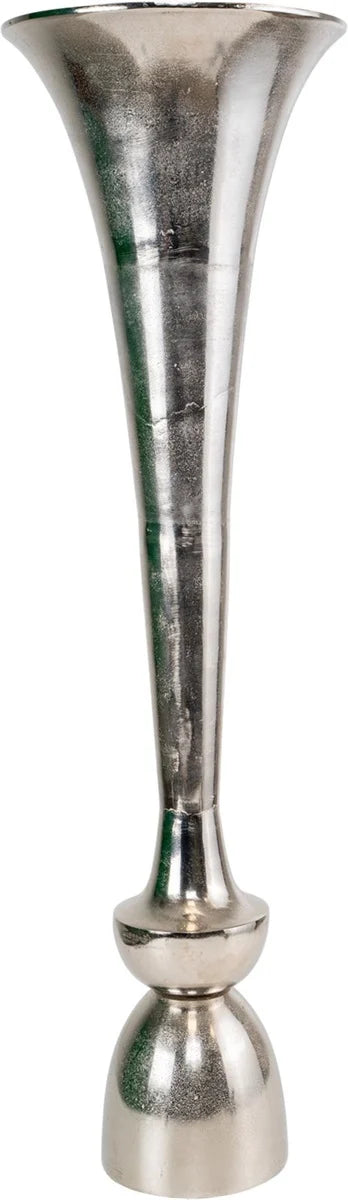 Vase Blumenvase TROMPE Metall silber ø29x99cm