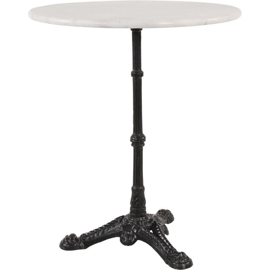 Lesli Living Bistrotisch Marmortisch weiß Ø60x72cm