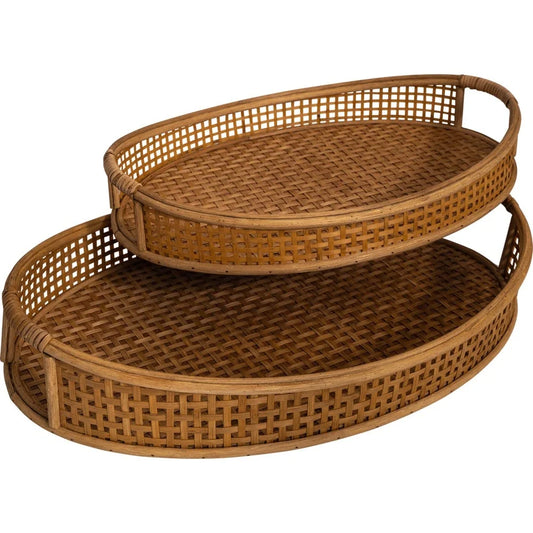 Serviertablett OVI 2er Set Bambus naturel