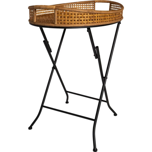 Tabletttisch Beistelltisch naturel Bambus 69,5 cm