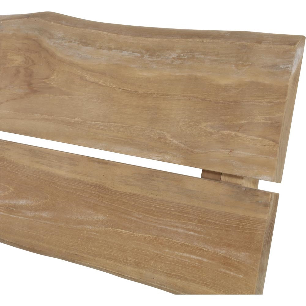 Lesli Living Gartenbank Baumstamm 130cm Teak